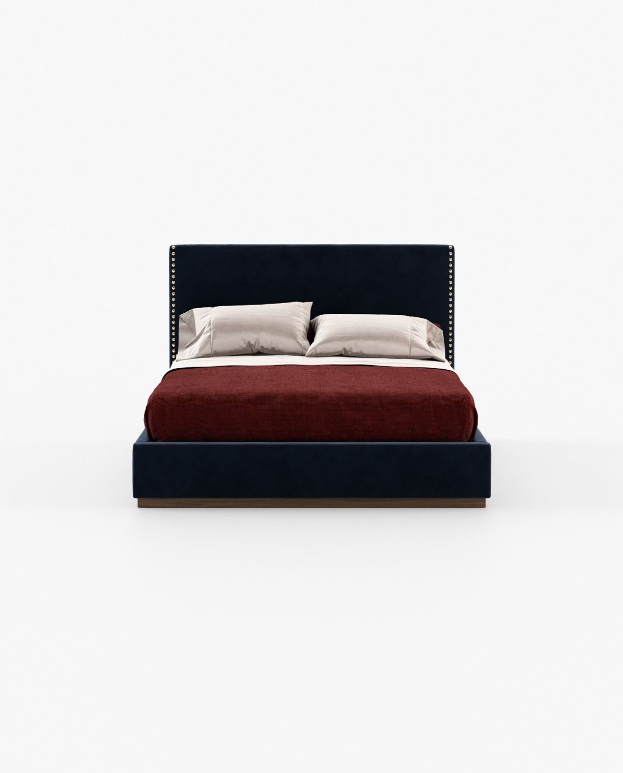 Laskasas MARLIN Bed & Headboard Vienna Deep Blue - Araco Interiors