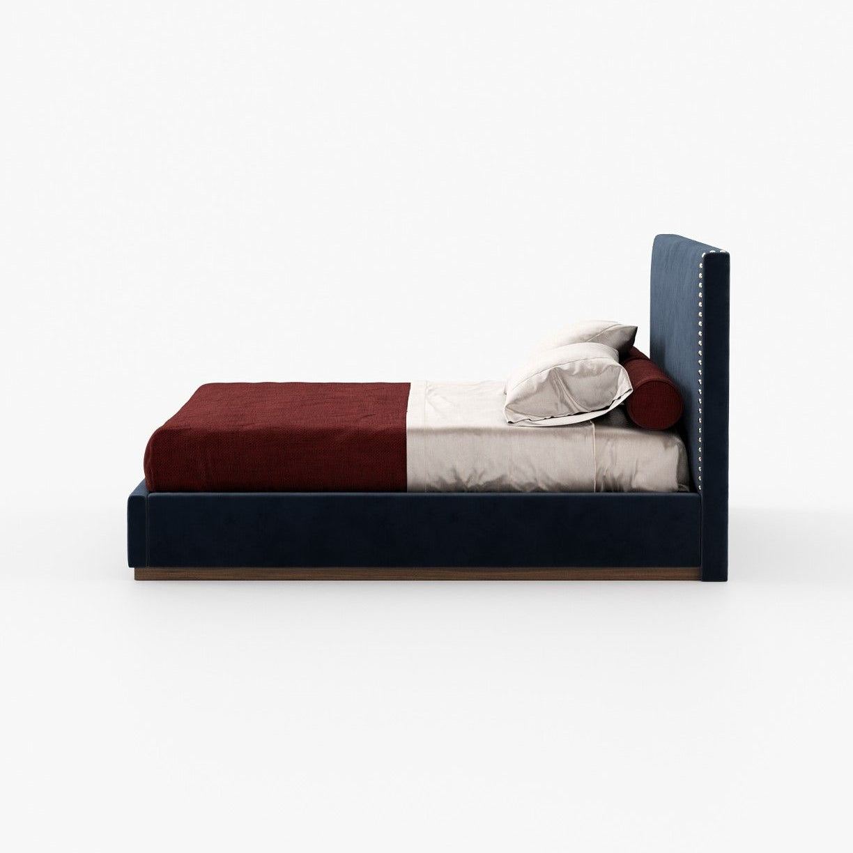 Laskasas MARLIN Bed & Headboard Vienna Deep Blue - Araco Interiors