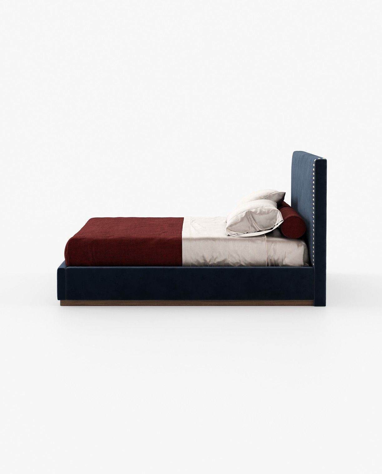 Laskasas MARLIN Bed & Headboard Vienna Deep Blue - Araco Interiors