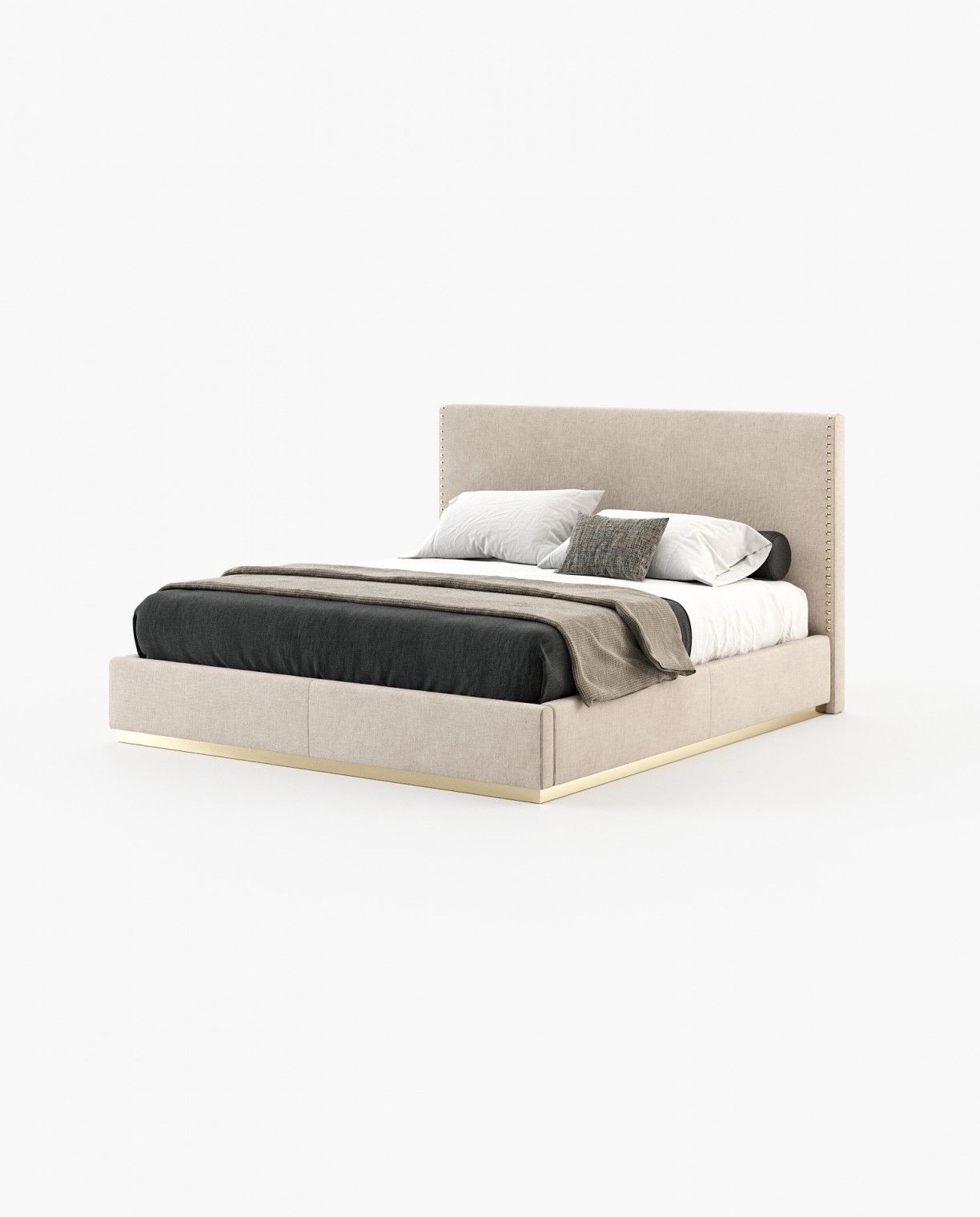 Laskasas MARLIN Bed & Headboard Xangai White - Araco Interiors
