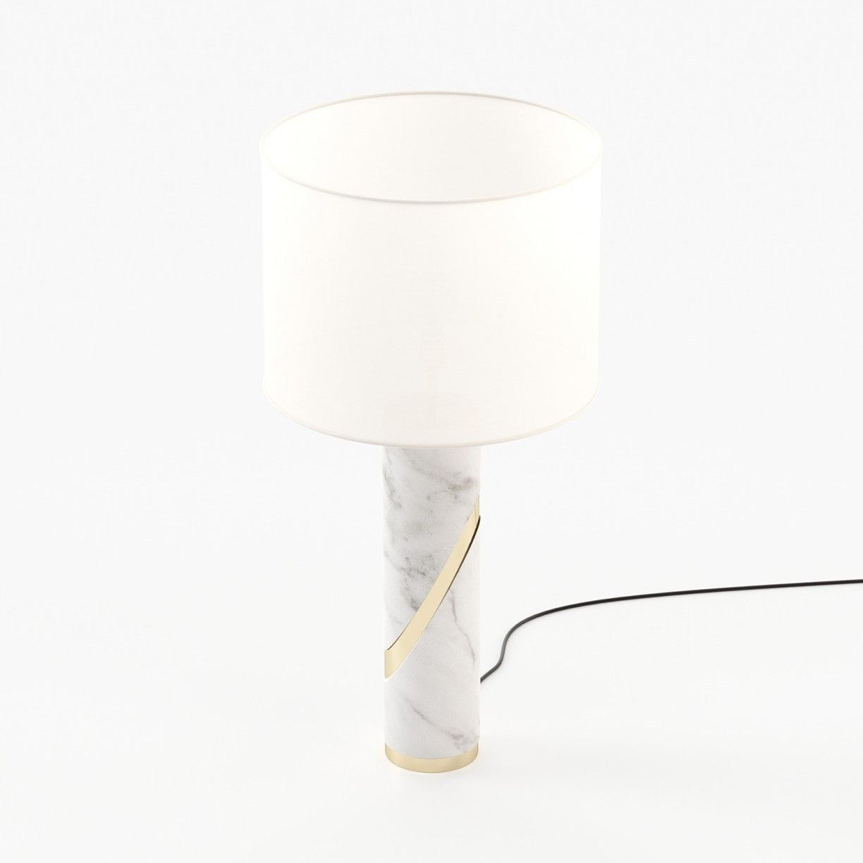 Laskasas MARTIN Table & Desk Lamp Carrara Marble - Araco Interiors