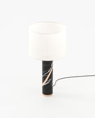 Laskasas MARTIN Table & Desk Lamp Nero Marquina Polished Marble - Araco Interiors