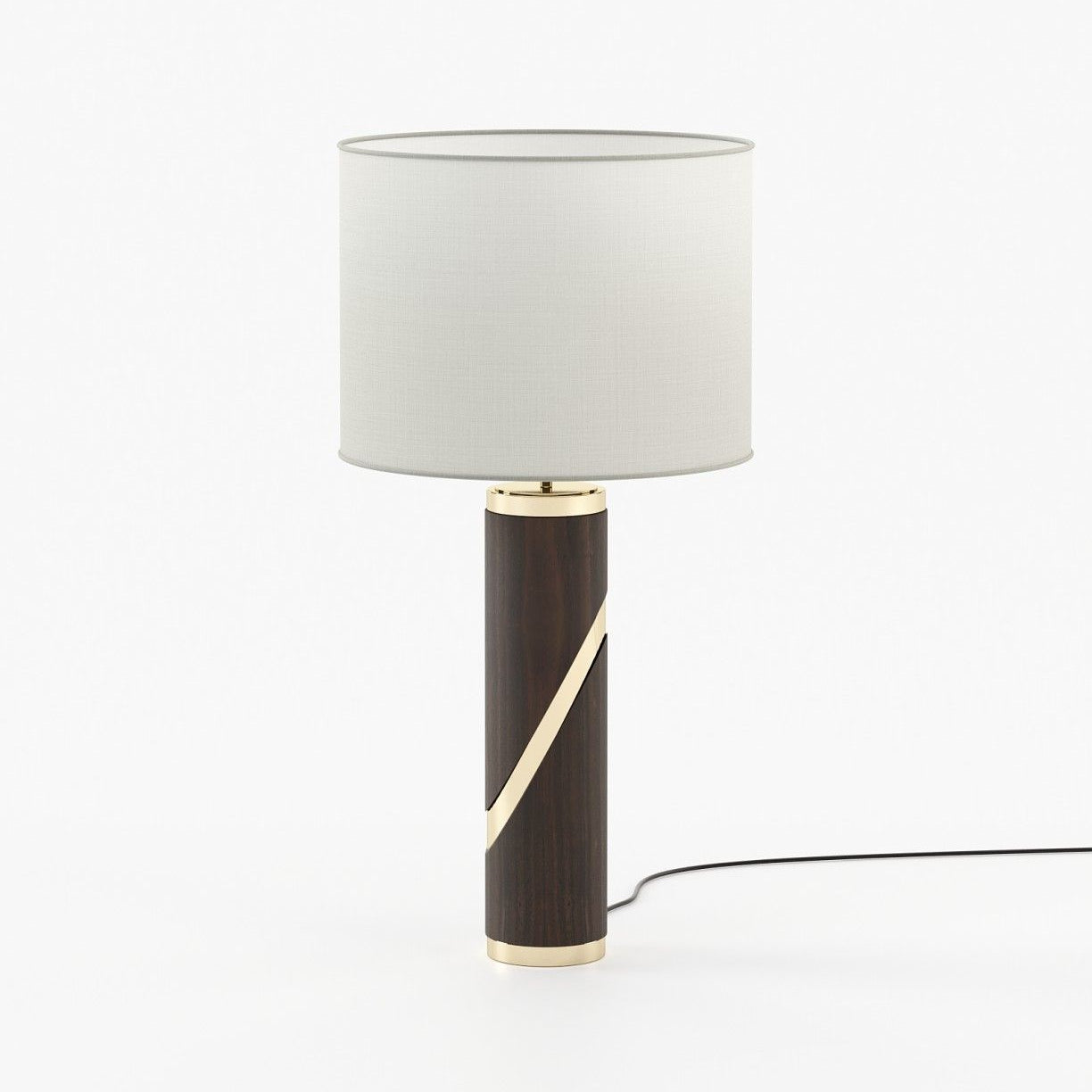 Laskasas MARTIN Table & Desk Lamp Smoked Eucalyptus Veneer Matte - Araco Interiors
