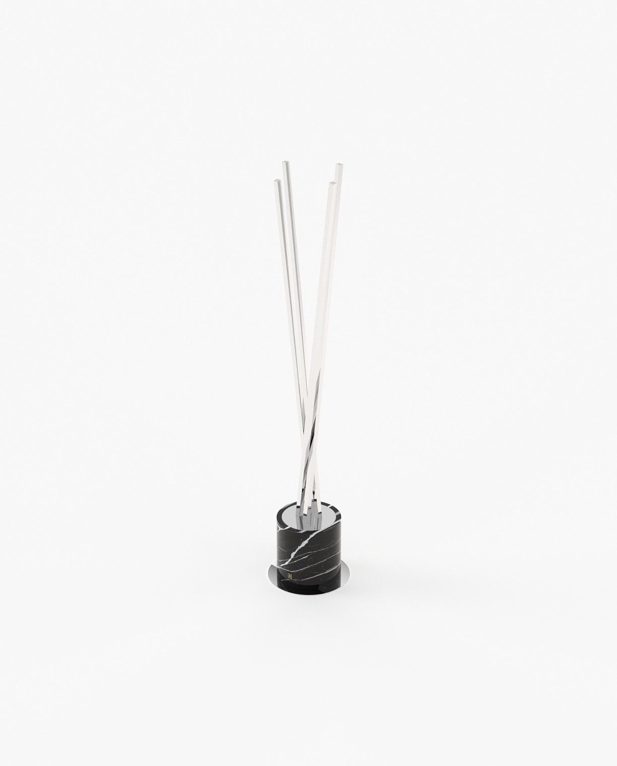 Laskasas MATT Coat & Umbrella Stand Nero Marquina Polished Marble - Araco Interiors