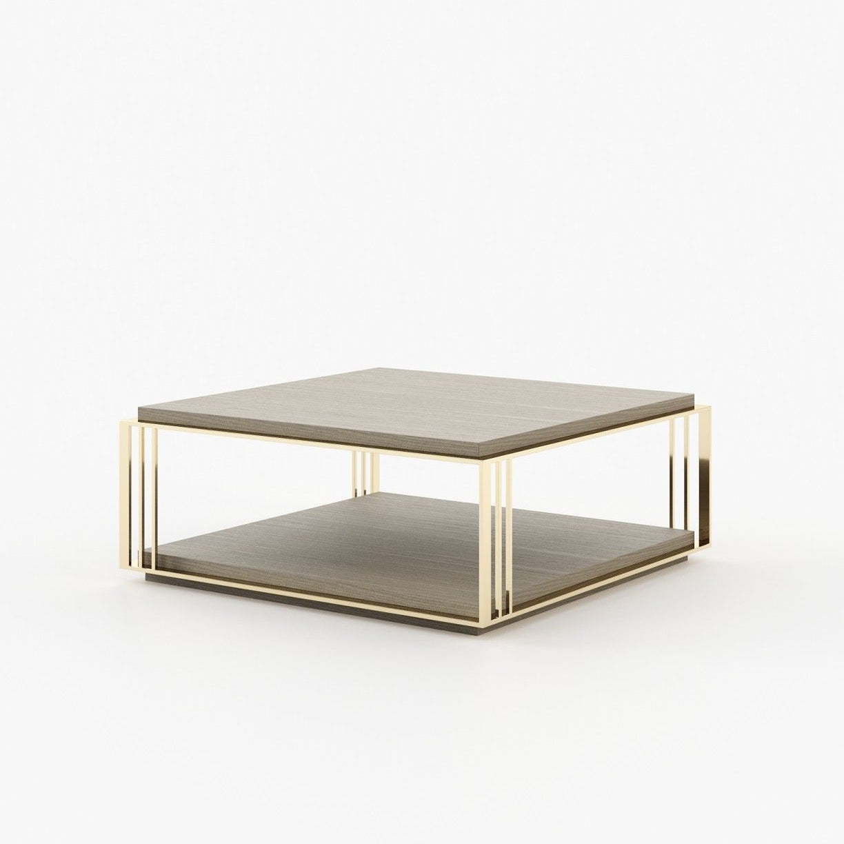 Laskasas MEGAN Coffee Table Aged Oak Veneer Matte - Araco Interiors