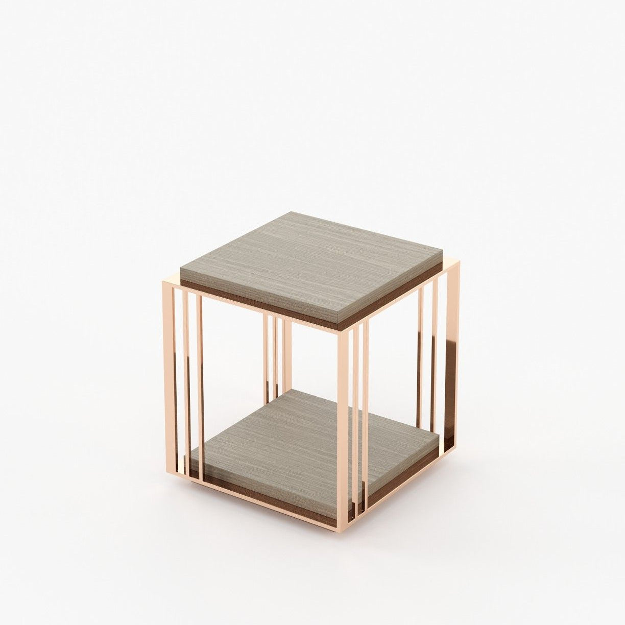 Laskasas MEGAN Nest & Side Table Aged Oak Veneer Matte - Araco Interiors