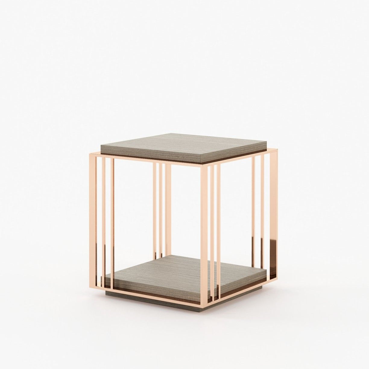 Laskasas MEGAN Nest & Side Table Aged Oak Veneer Matte - Araco Interiors