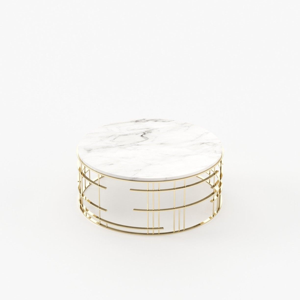 Laskasas MERCY Coffee Table Carrara Marble - Araco Interiors