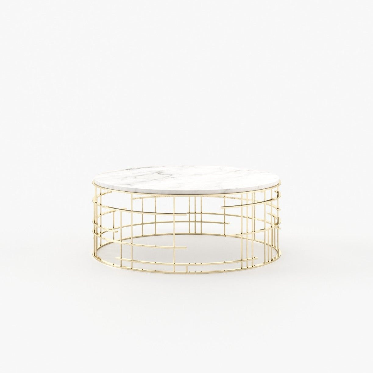 Laskasas MERCY Coffee Table Carrara Marble - Araco Interiors