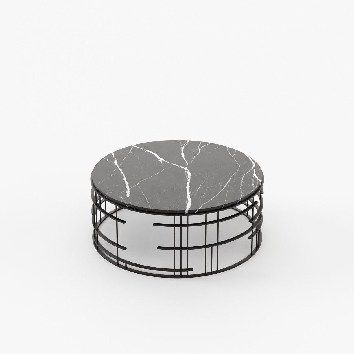 Laskasas MERCY Coffee Table Nero Marquina Polished Marble - Araco Interiors