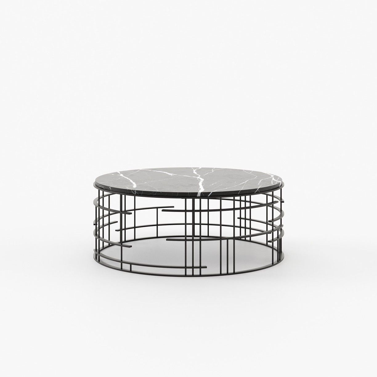 Laskasas MERCY Coffee Table Nero Marquina Polished Marble - Araco Interiors