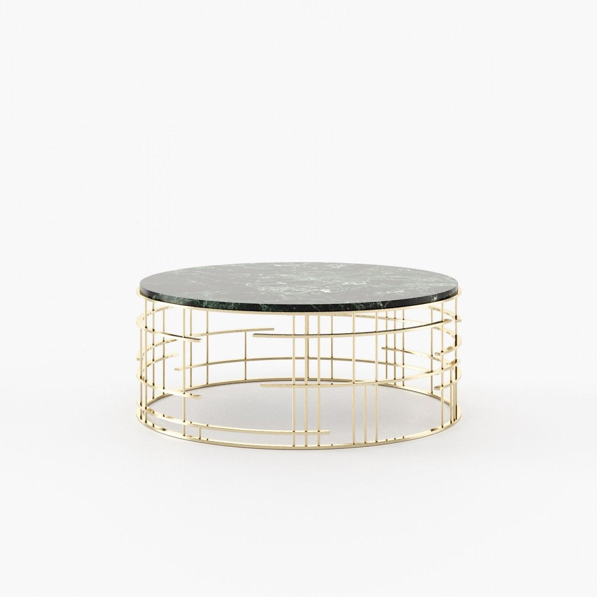 Laskasas MERCY Coffee Table Verde Issorie Polished Marble - Araco Interiors