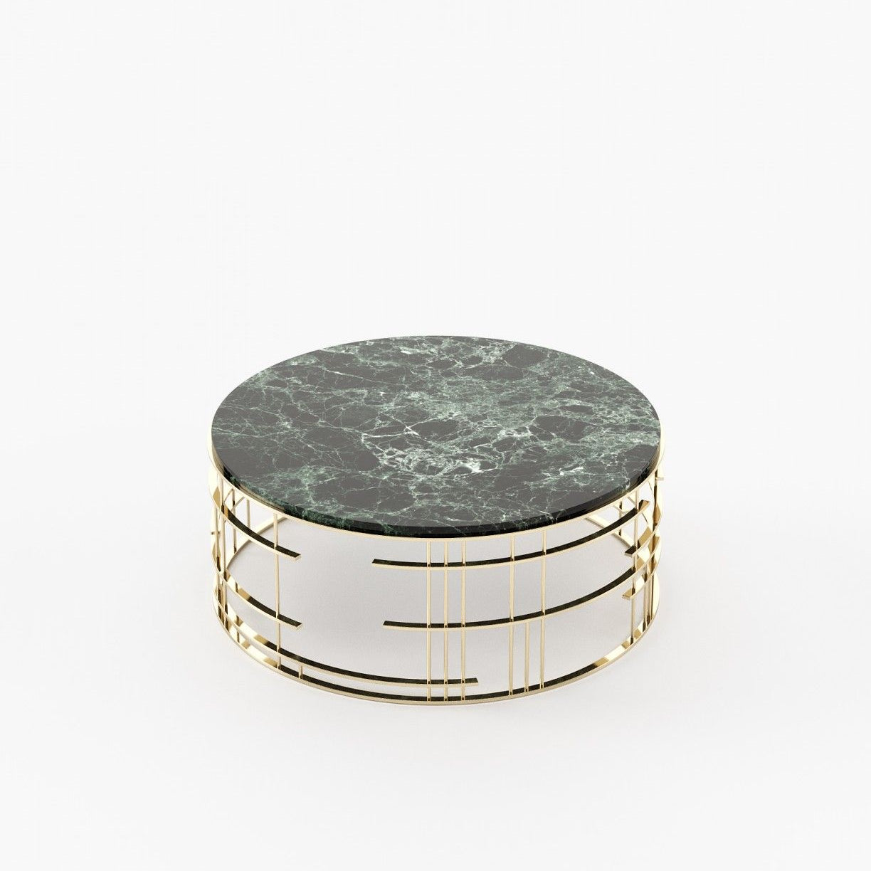 Laskasas MERCY Coffee Table Verde Issorie Polished Marble - Araco Interiors