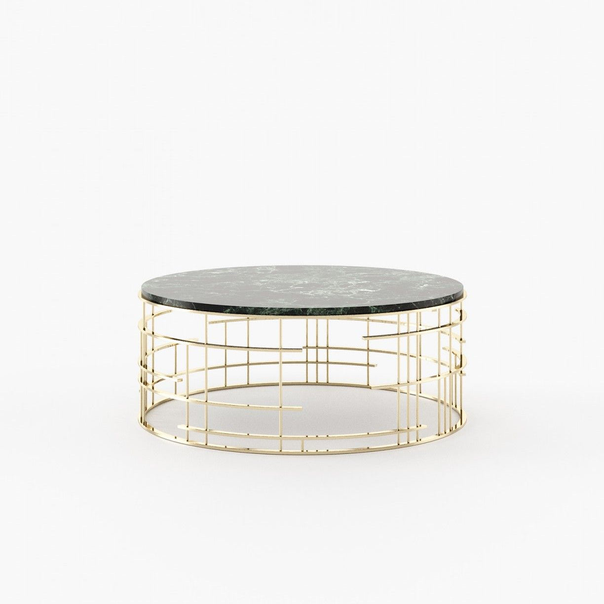 Laskasas MERCY Coffee Table Verde Issorie Polished Marble - Araco Interiors