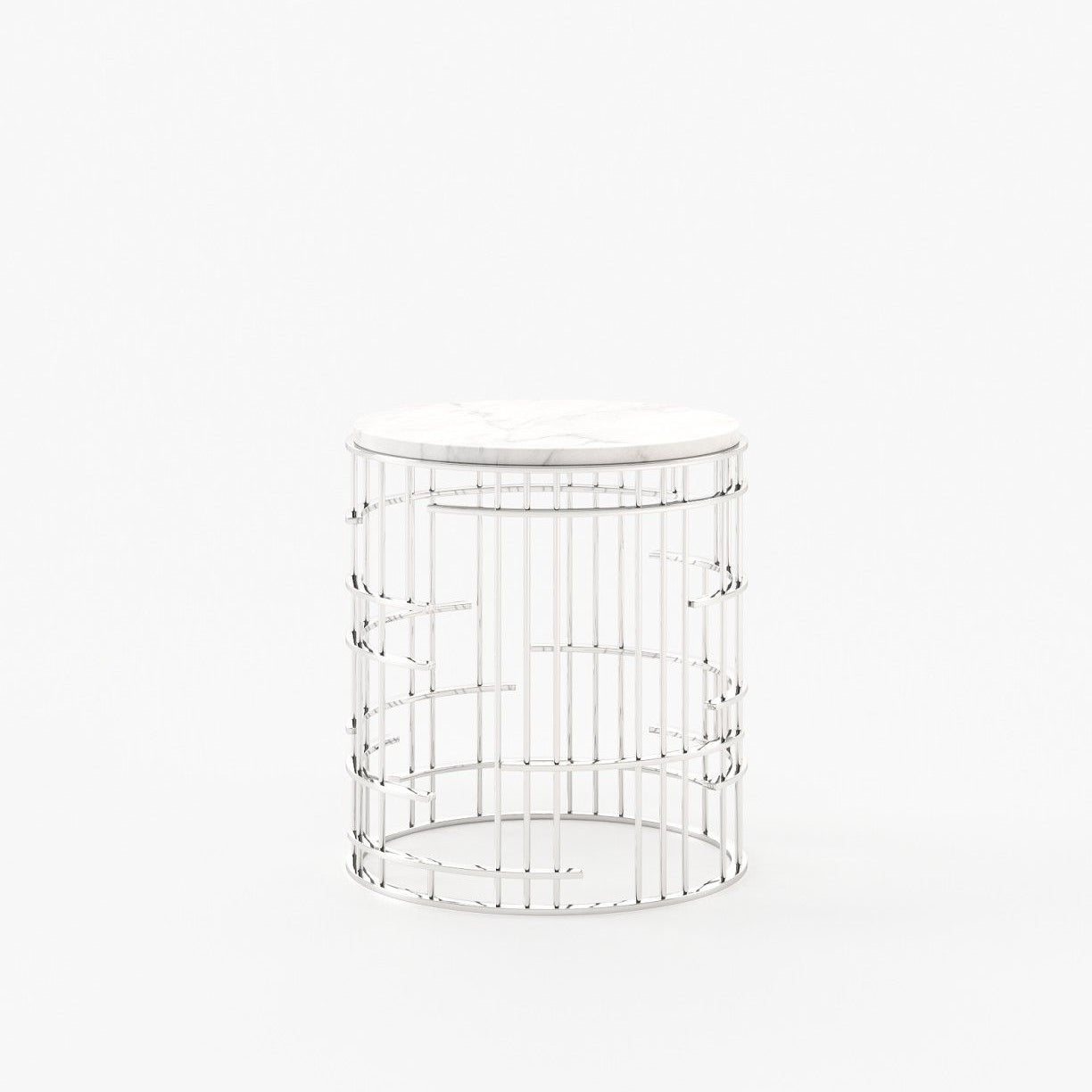 Laskasas MERCY Nest & Side Table Carrara Marble - Araco Interiors