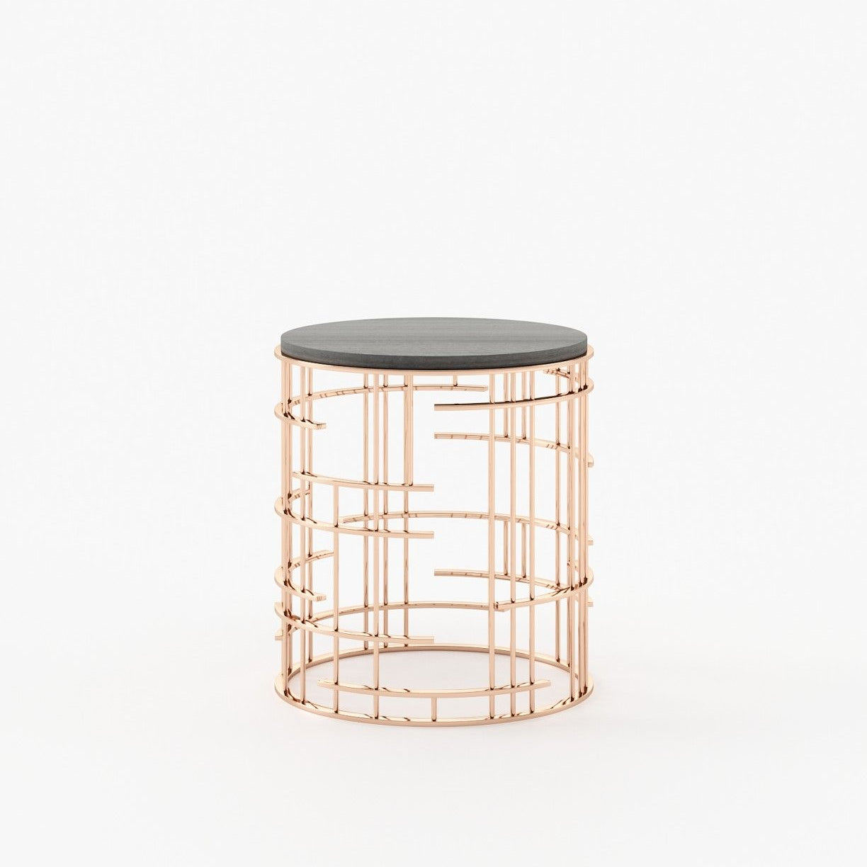Laskasas MERCY Nest & Side Table Grey Eucalyptus Veneer Matte - Araco Interiors