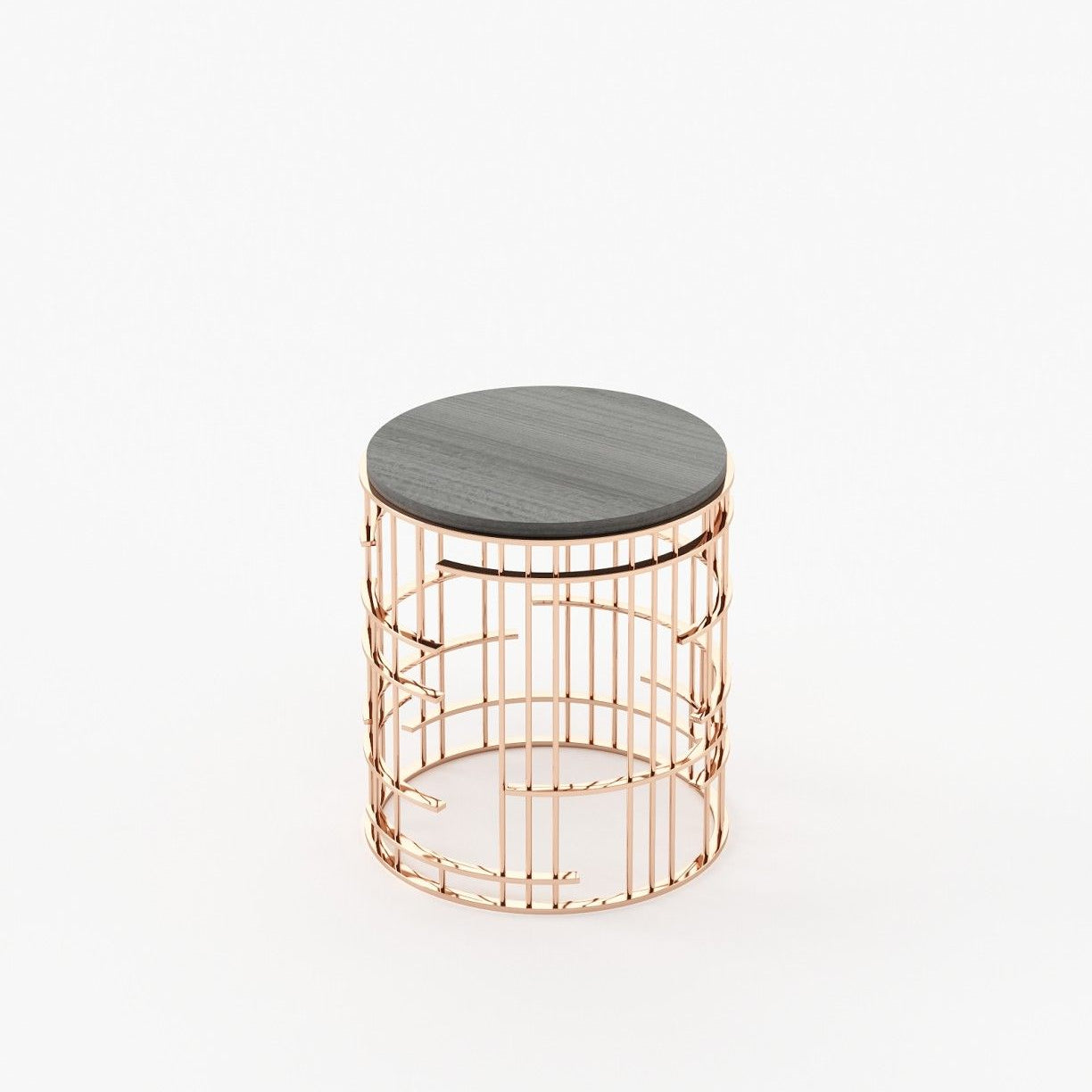 Laskasas MERCY Nest & Side Table Grey Eucalyptus Veneer Matte - Araco Interiors