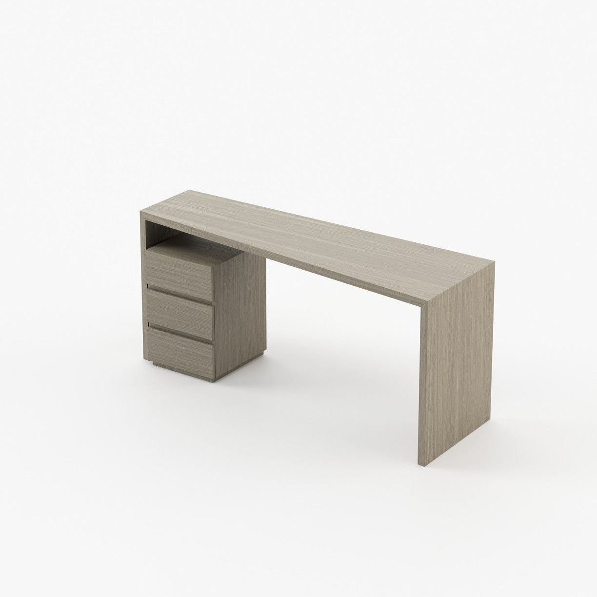 Laskasas MIAMI Desk Aged Oak Veneer Matte - Araco Interiors