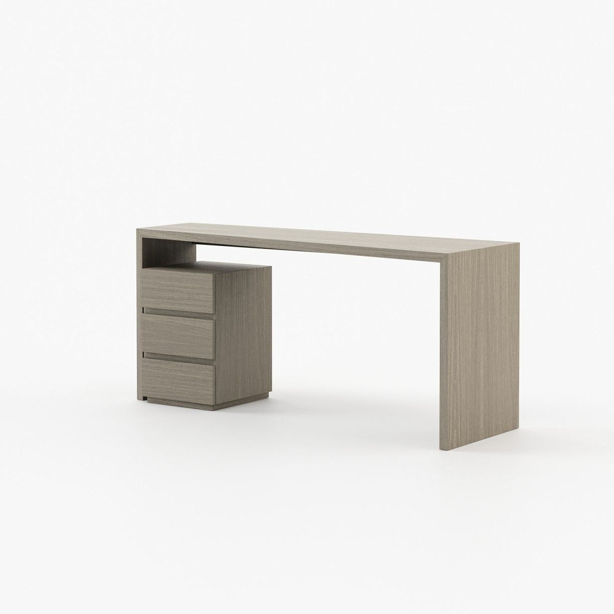 Laskasas MIAMI Desk Aged Oak Veneer Matte - Araco Interiors