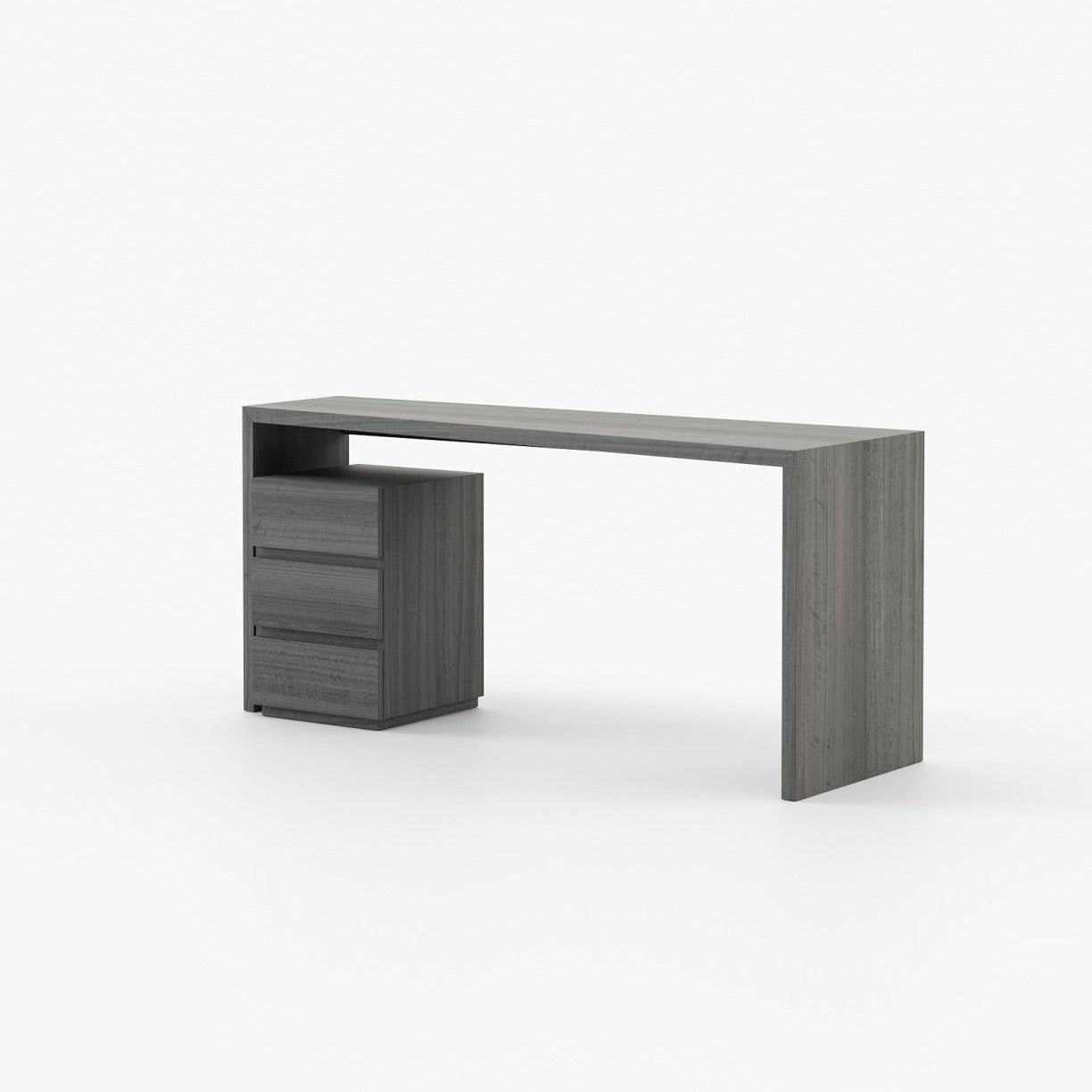 Laskasas MIAMI Desk Grey Eucalyptus Veneer Matte - Araco Interiors