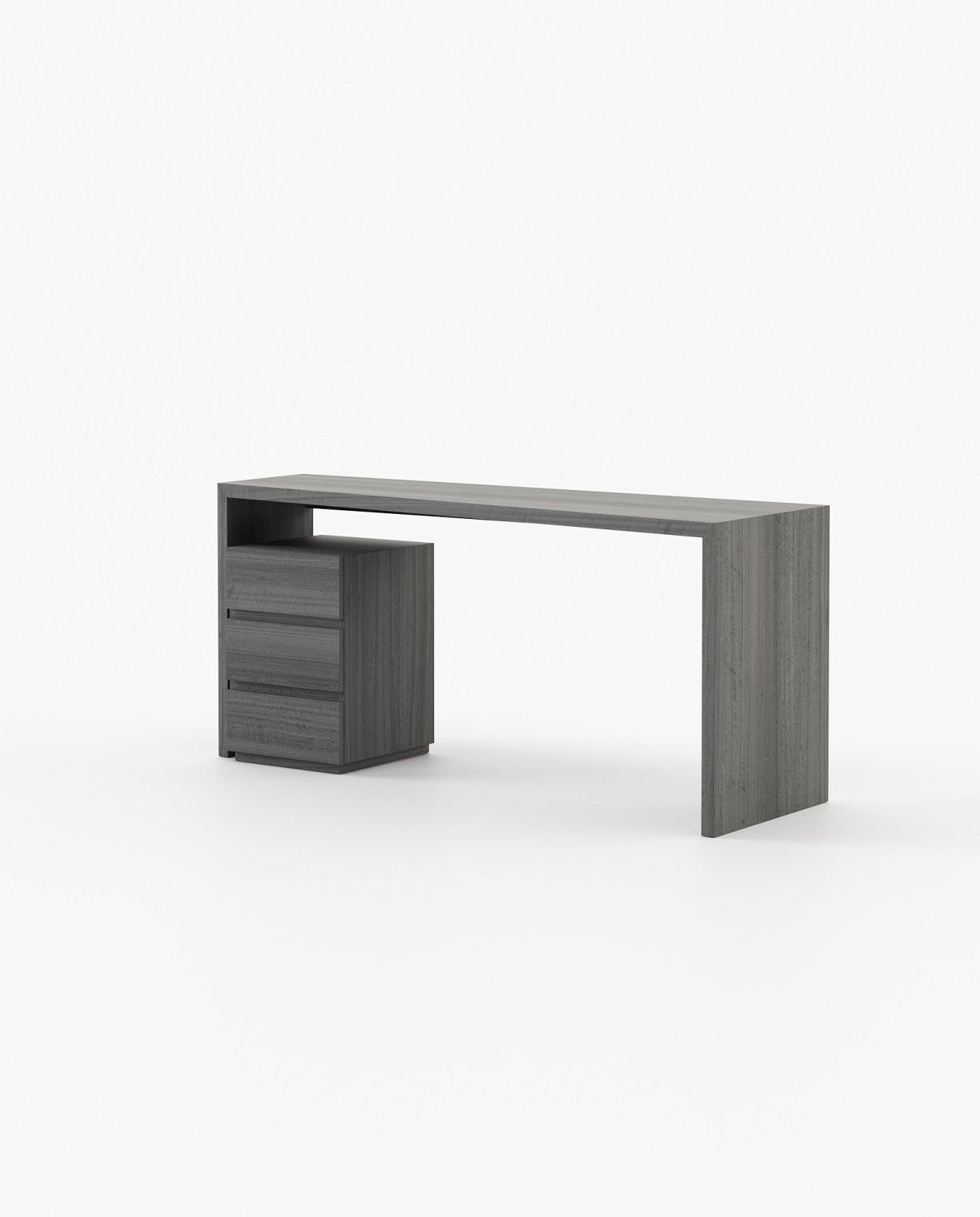Laskasas MIAMI Desk Grey Eucalyptus Veneer Matte - Araco Interiors