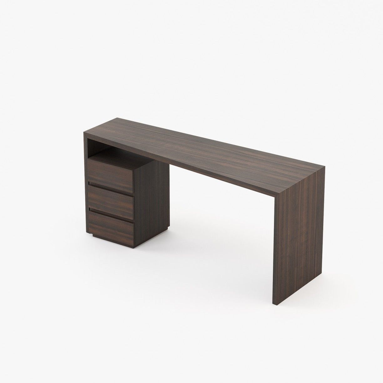 Laskasas MIAMI Desk Smoked Eucalyptus Veneer Matte - Araco Interiors