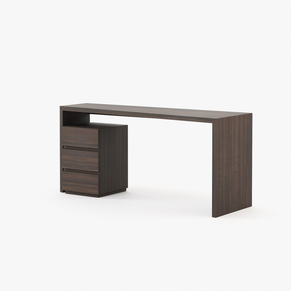 Laskasas MIAMI Desk Smoked Eucalyptus Veneer Matte - Araco Interiors