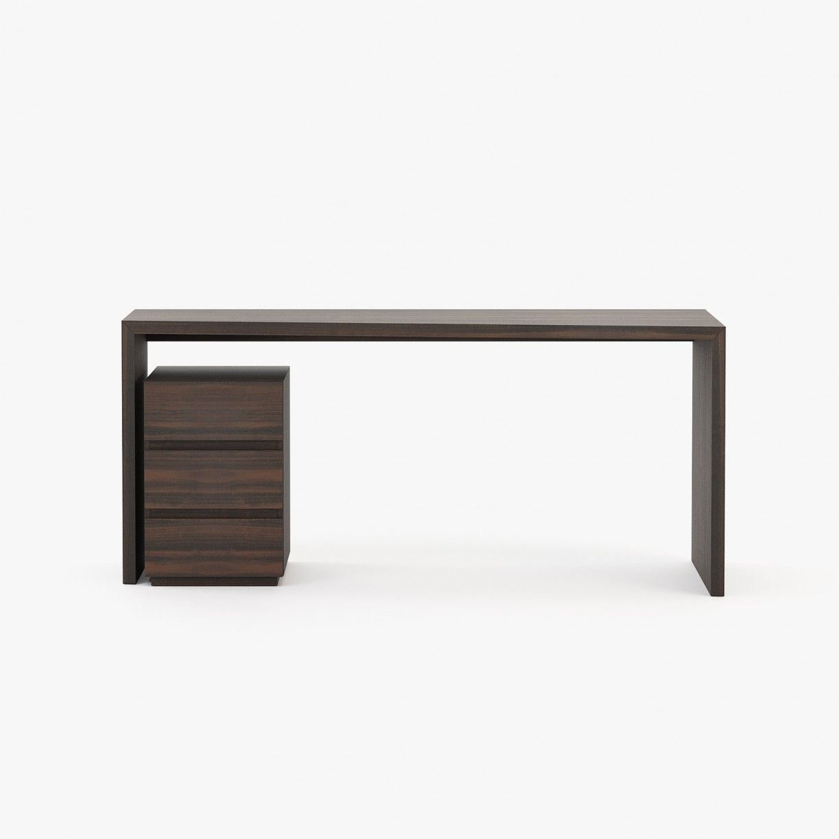 Laskasas MIAMI Desk Smoked Eucalyptus Veneer Matte - Araco Interiors