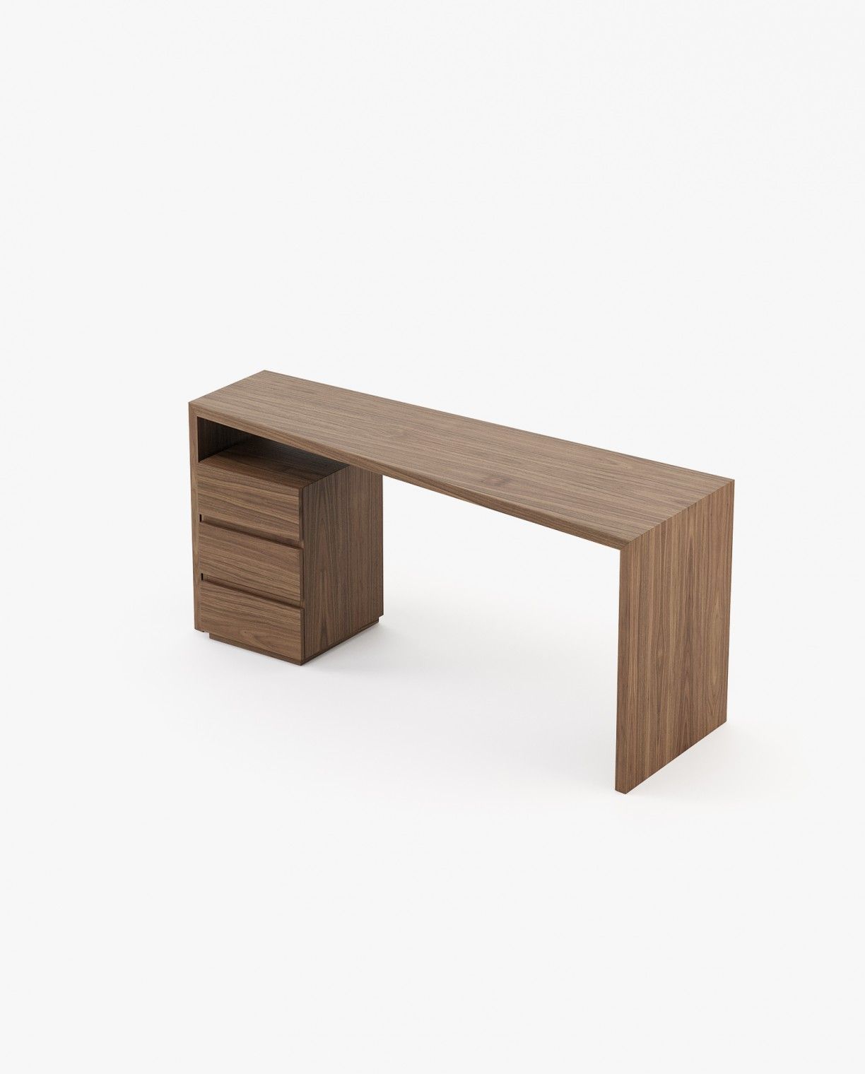 Laskasas MIAMI Desk Walnut Veneer Matte - Araco Interiors
