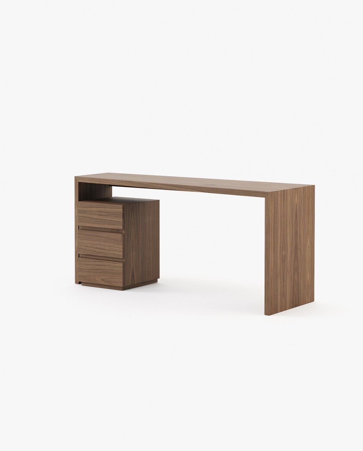 Laskasas MIAMI Desk Walnut Veneer Matte - Araco Interiors