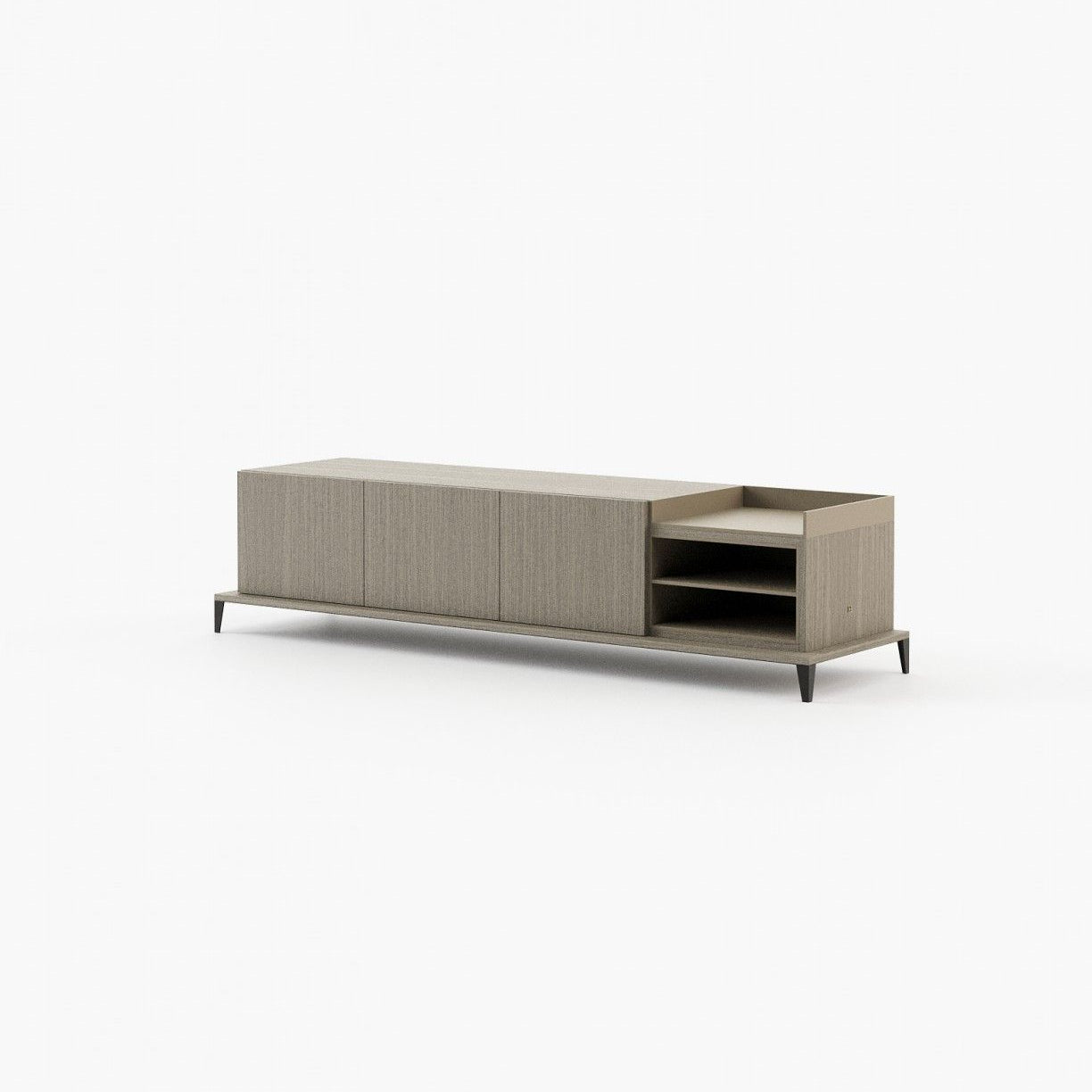 Laskasas MILOS Media Unit Aged Oak Veneer Matte - Araco Interiors