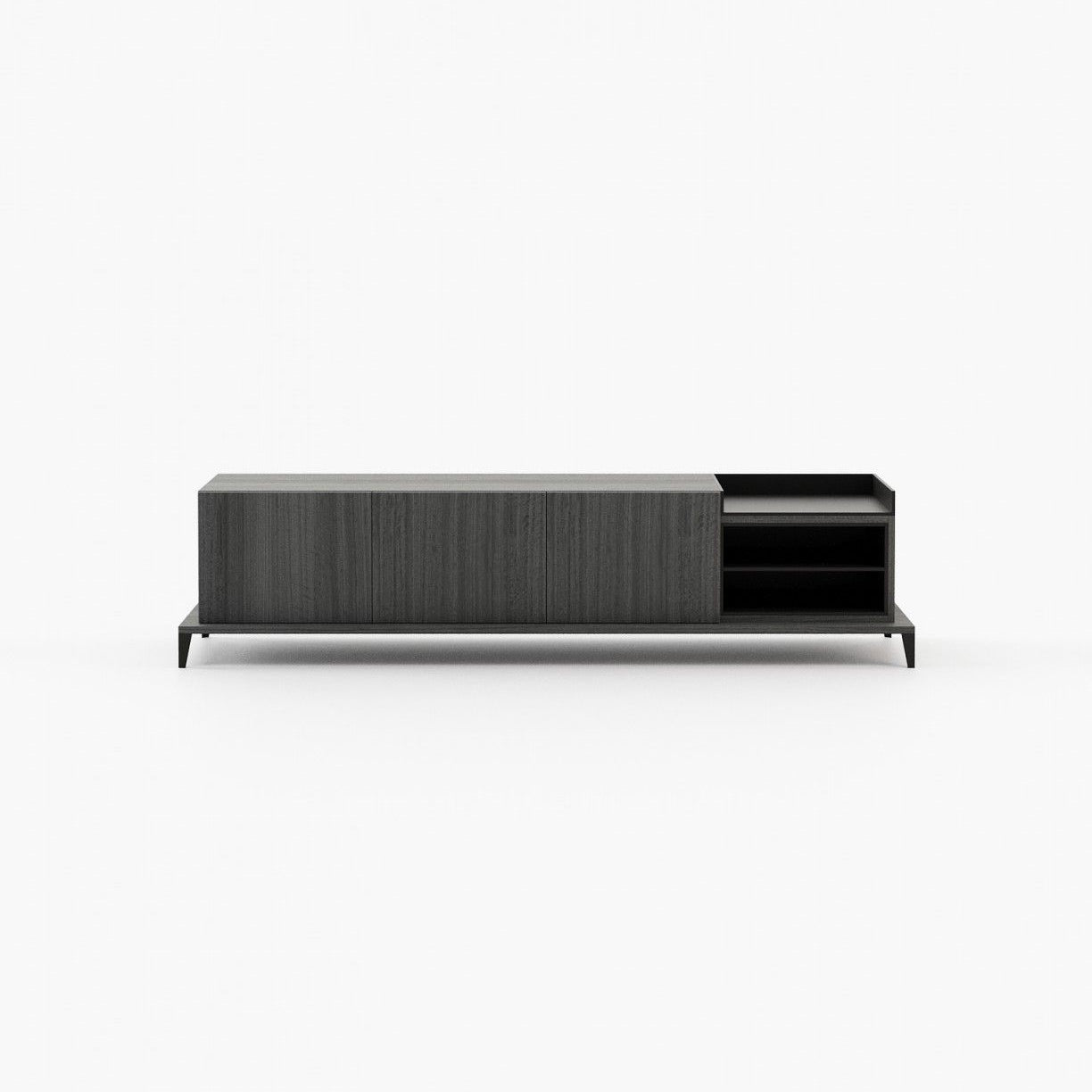 Laskasas MILOS Media Unit Grey Eucalyptus Veneer Matte - Araco Interiors