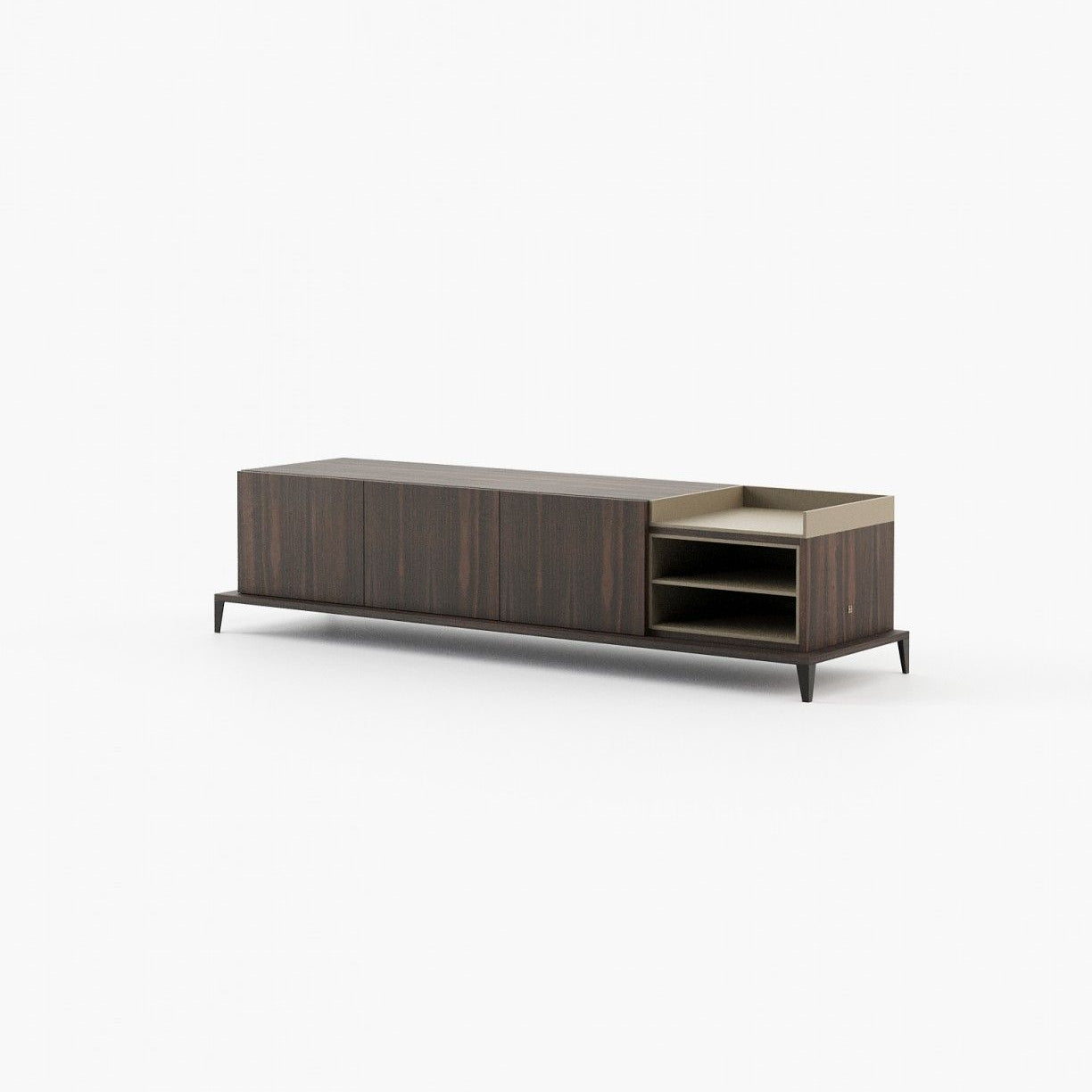 Laskasas MILOS Media Unit Smoked Eucalyptus Veneer Matte - Araco Interiors