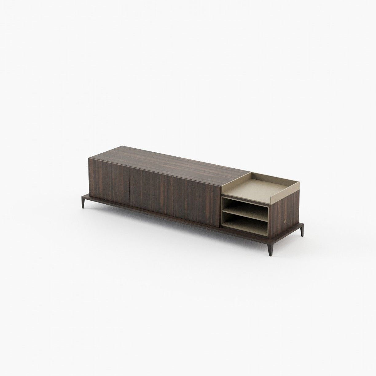 Laskasas MILOS Media Unit Smoked Eucalyptus Veneer Matte - Araco Interiors