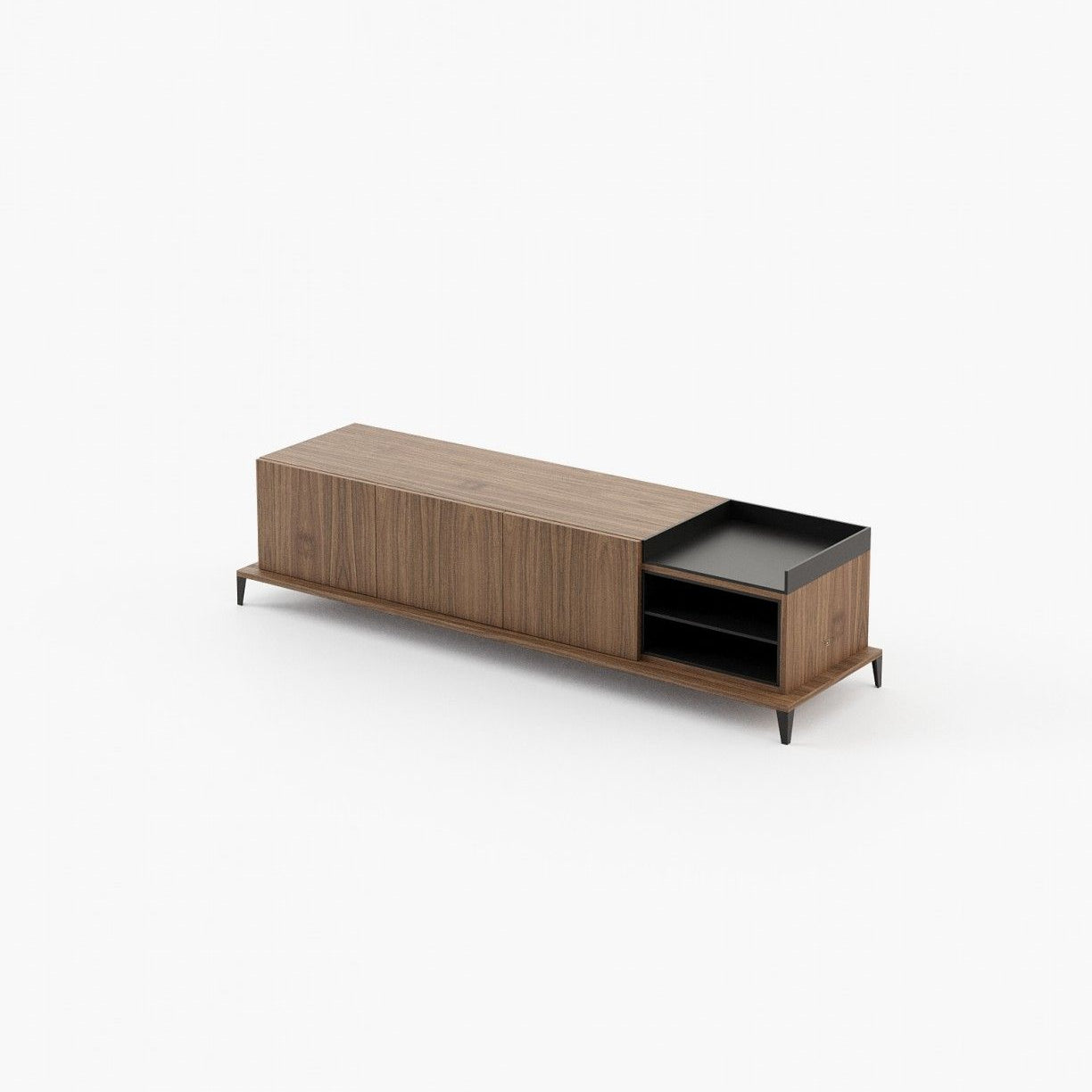 Laskasas MILOS Media Unit Walnut Veneer Matte - Araco Interiors