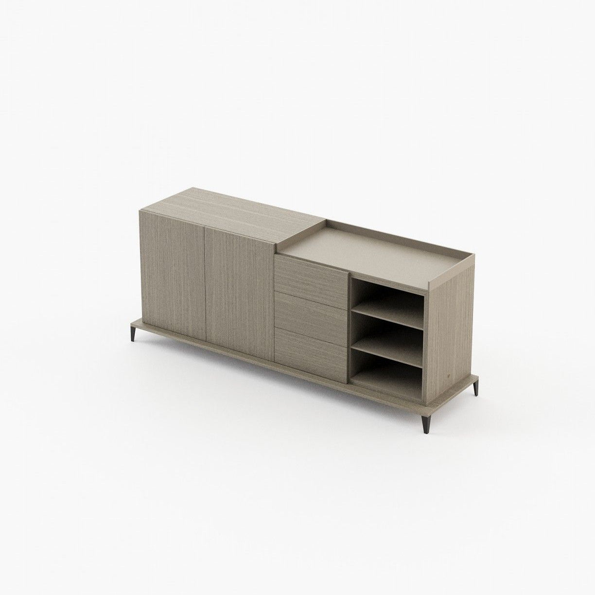 Laskasas MILOS Sideboard Aged Oak Veneer Matte - Araco Interiors
