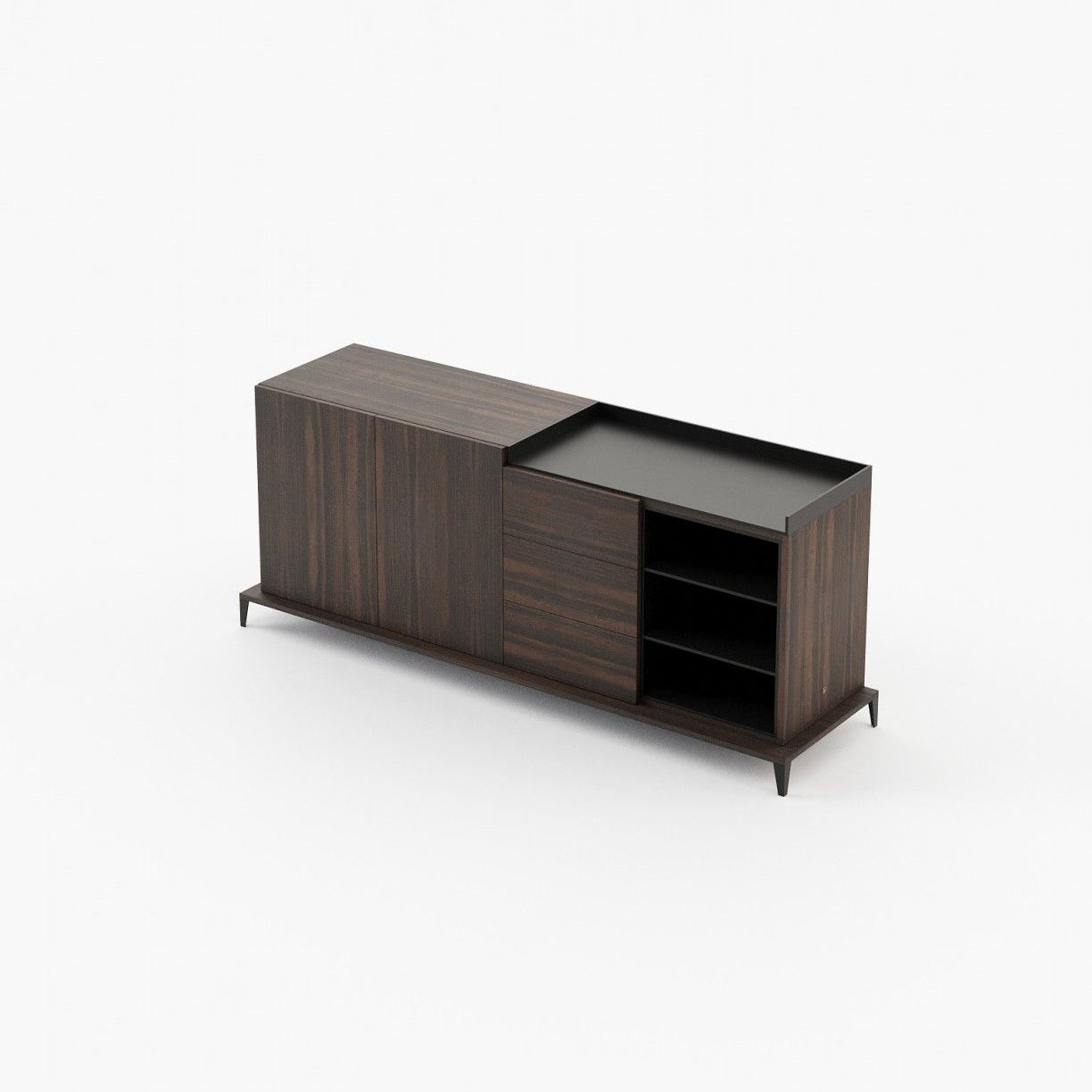 Laskasas MILOS Sideboard Smoked Eucalyptus Veneer Matte - Araco Interiors