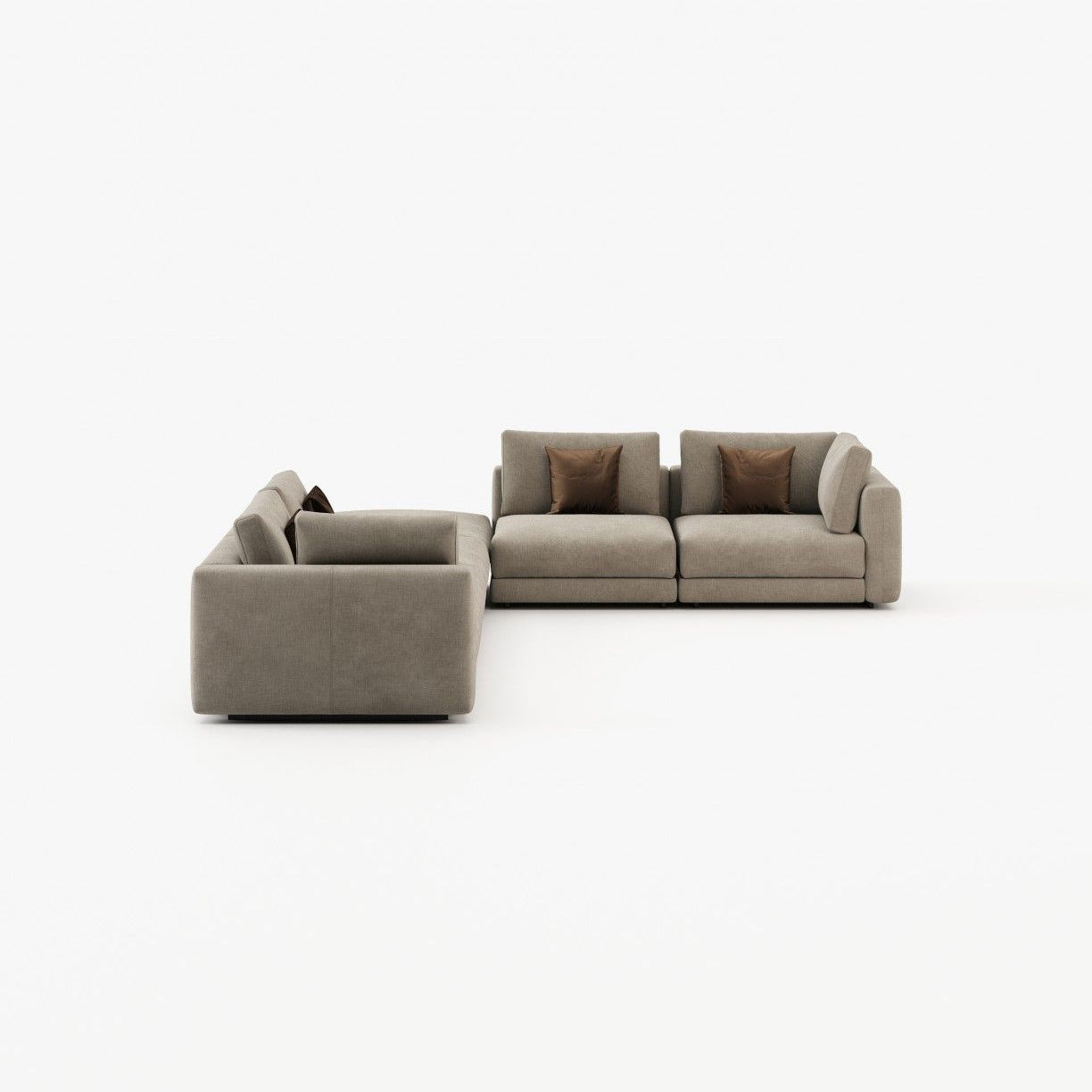 Laskasas MONTREAL corner module Sofa Vienna Khaki - Araco Interiors