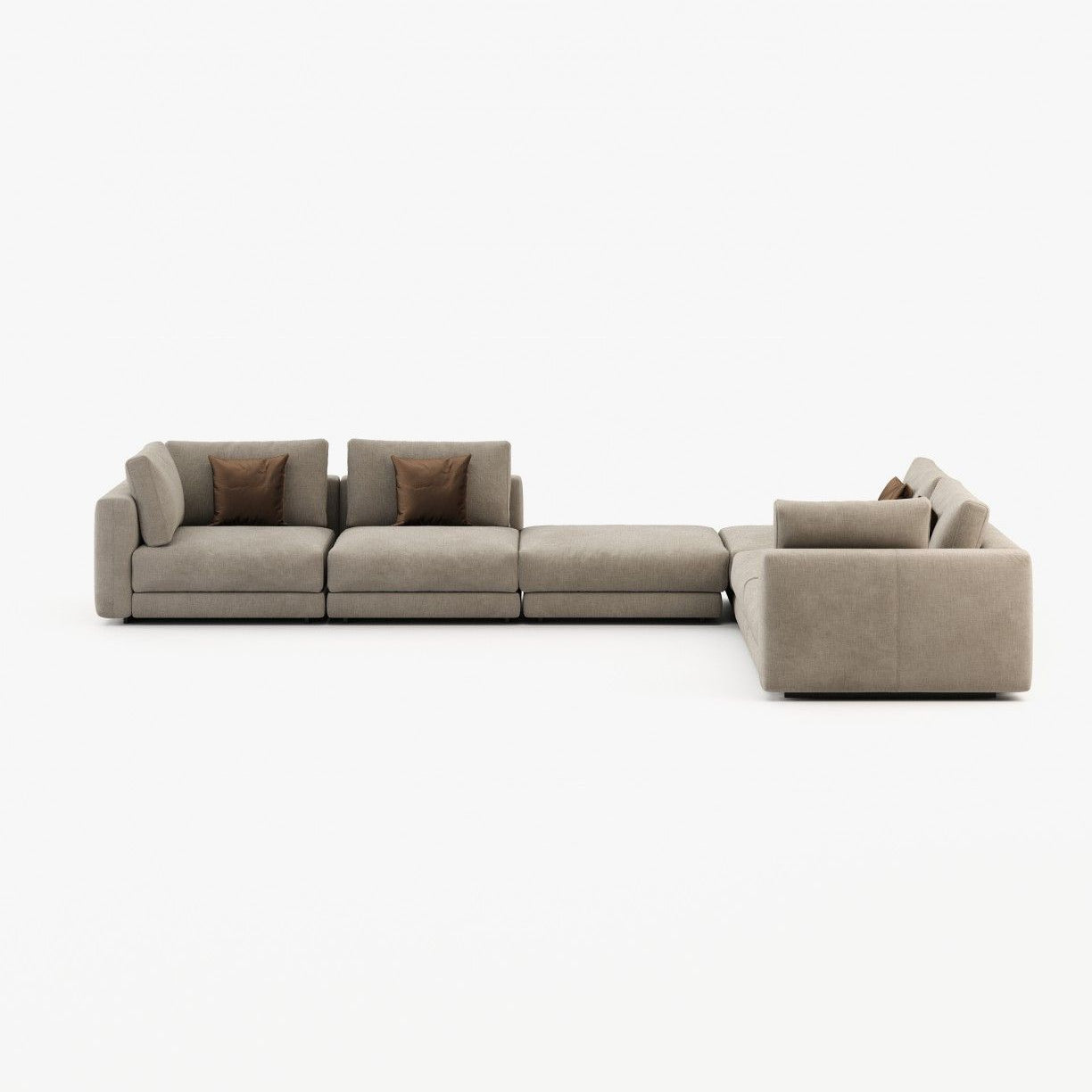 Laskasas MONTREAL corner module Sofa Vienna Khaki - Araco Interiors