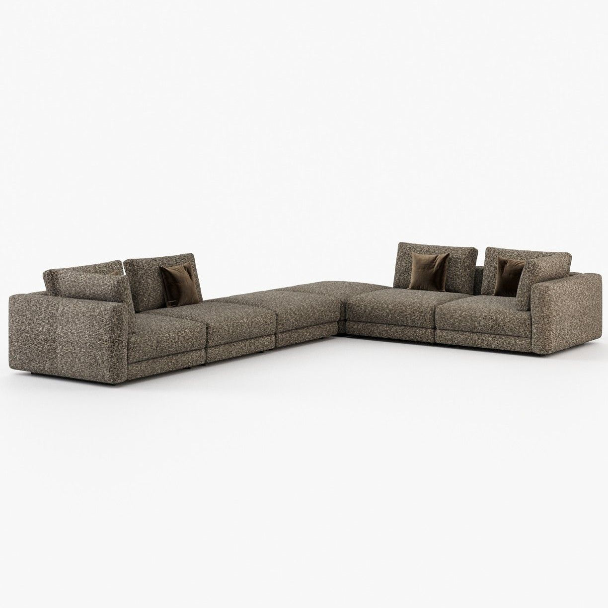 Laskasas MONTREAL pouf module Sofa Lorran Mocha - Araco Interiors