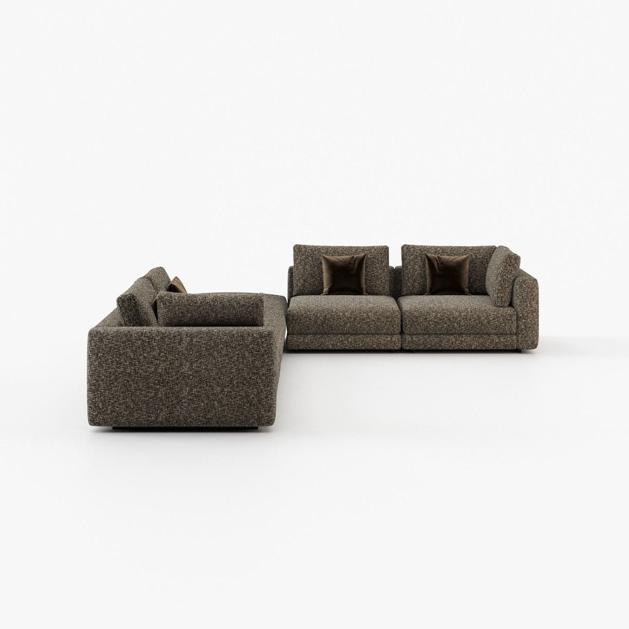 Laskasas MONTREAL pouf module Sofa Lorran Mocha - Araco Interiors