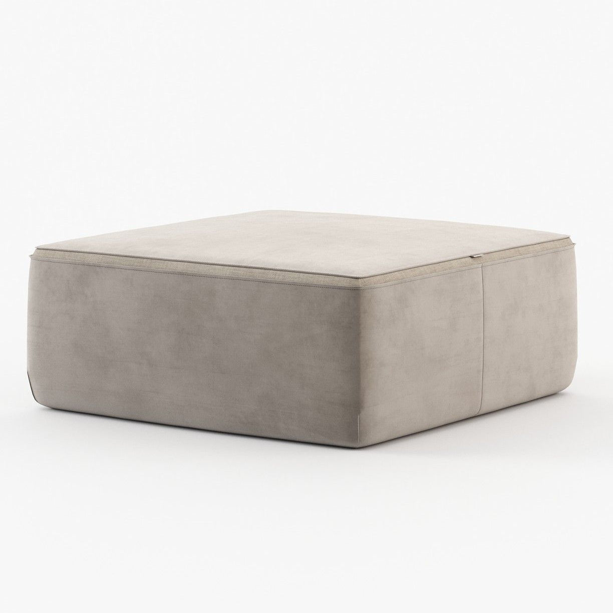 Laskasas MOORE Footstool & Pouf Vienna Khaki - Araco Interiors
