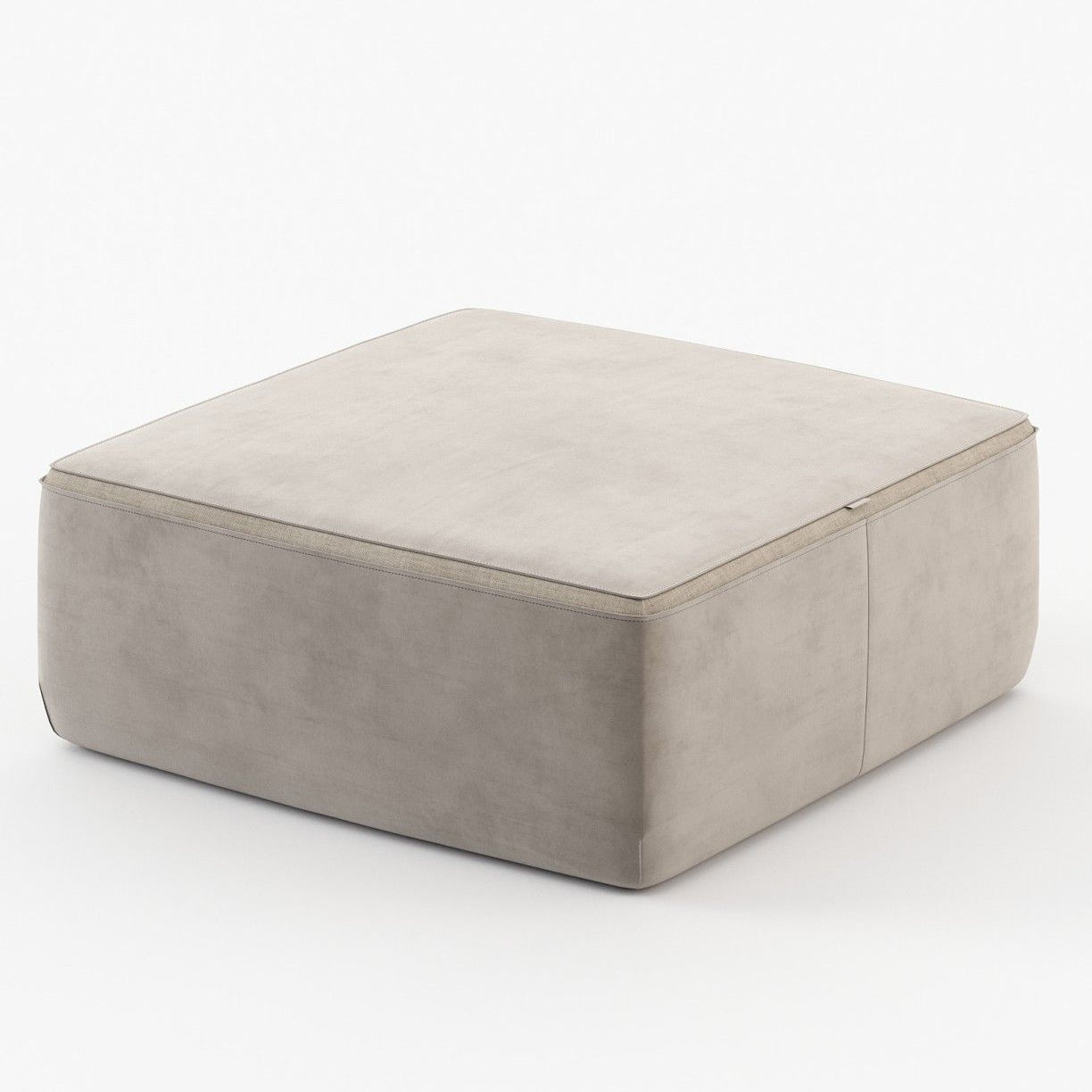 Laskasas MOORE Footstool & Pouf Vienna Khaki - Araco Interiors