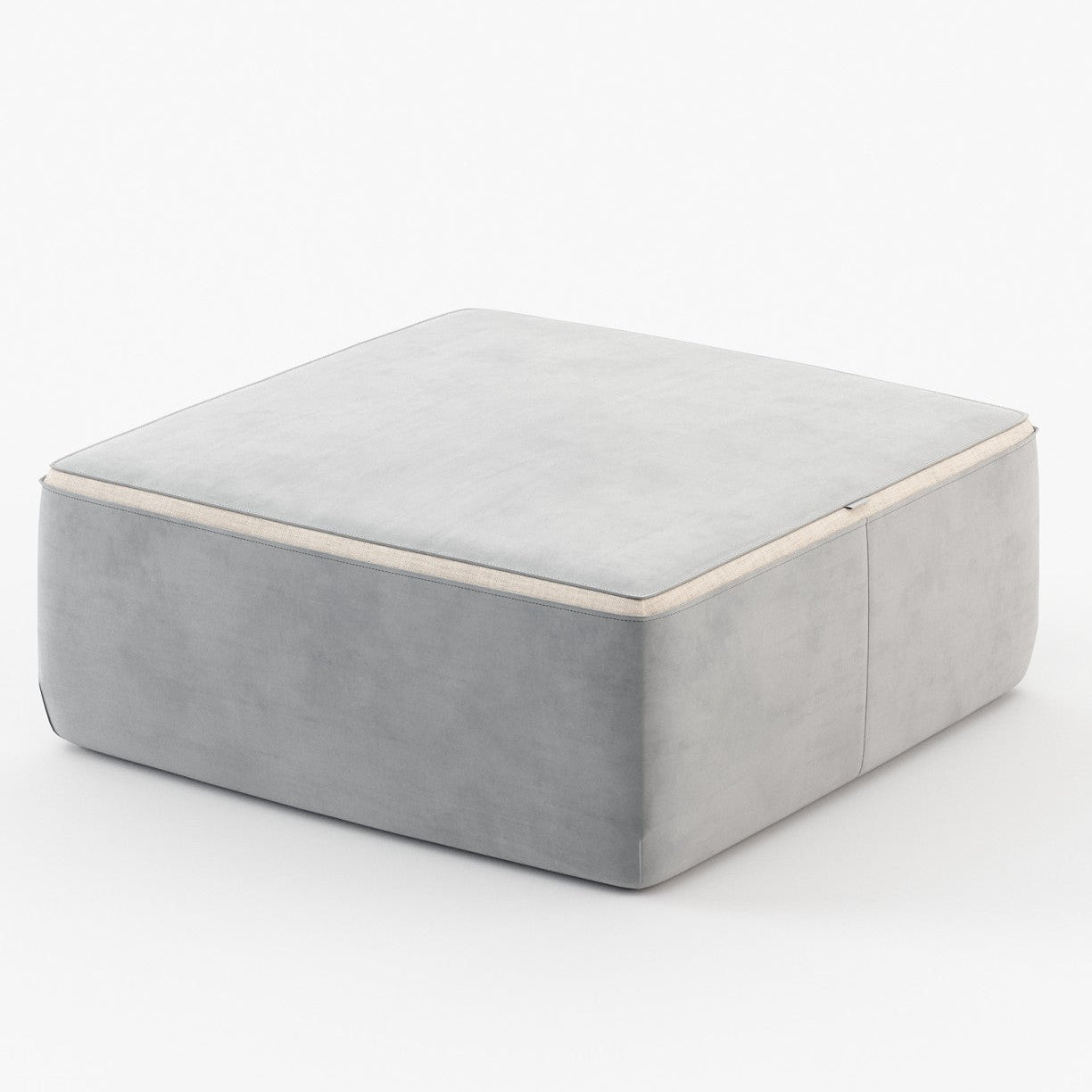 Laskasas MOORE Footstool & Pouf Vienna Light Grey - Araco Interiors