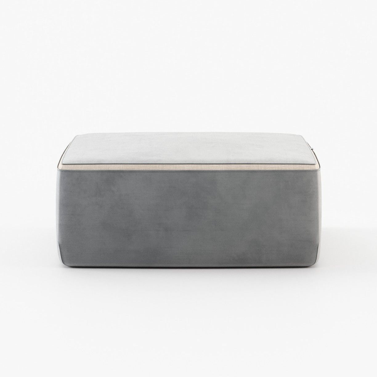 Laskasas MOORE Footstool & Pouf Vienna Light Grey - Araco Interiors