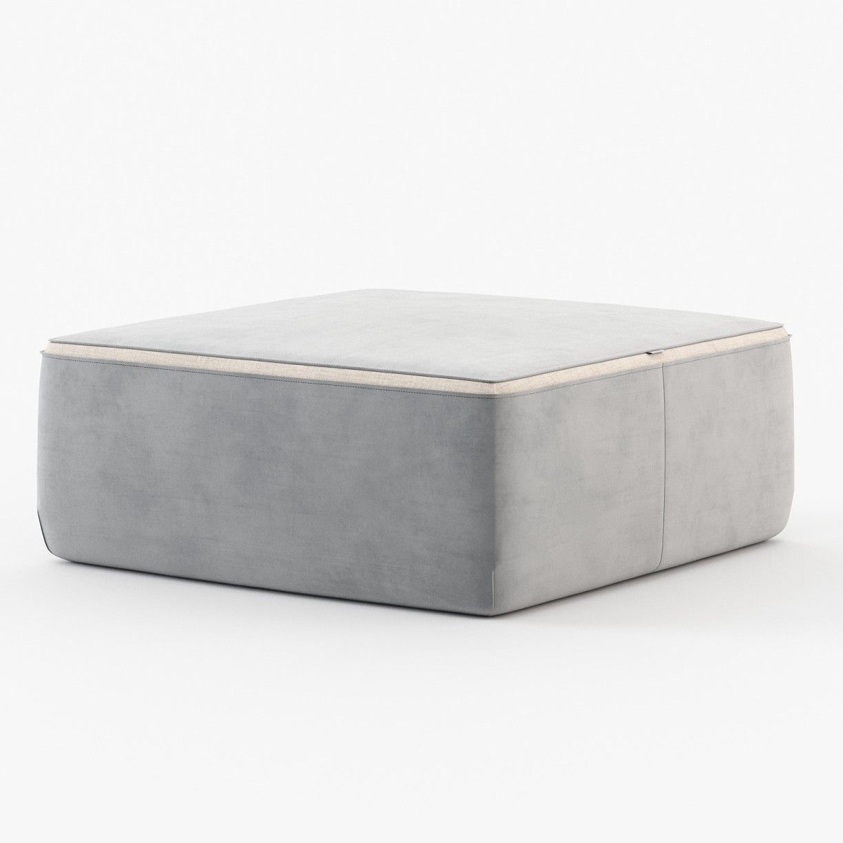 Laskasas MOORE Footstool & Pouf Vienna Light Grey - Araco Interiors