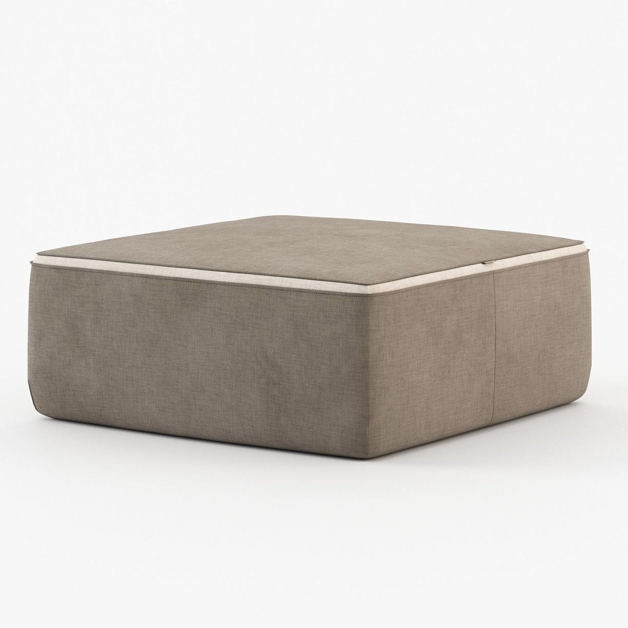 Laskasas MOORE Footstool & Pouf Xangai Taupe - Araco Interiors