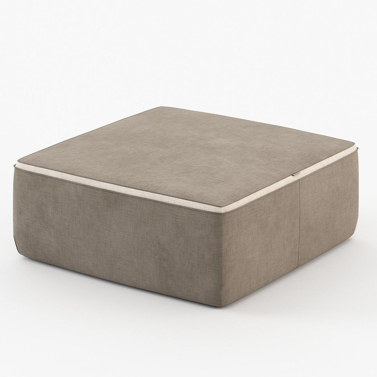 Laskasas MOORE Footstool & Pouf Xangai Taupe - Araco Interiors