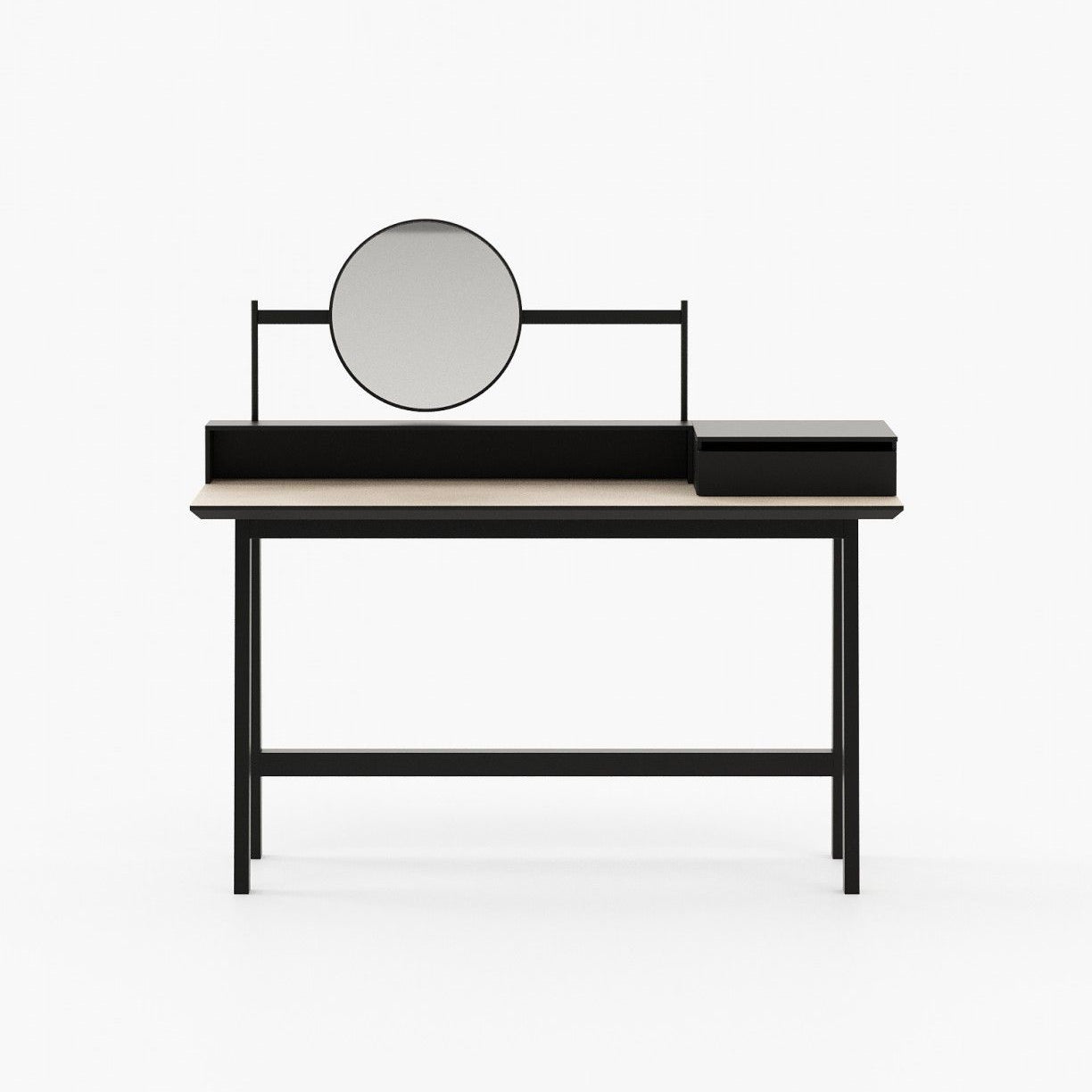 Laskasas MORETON Dressing Table Black Lacquer Matte - Araco Interiors