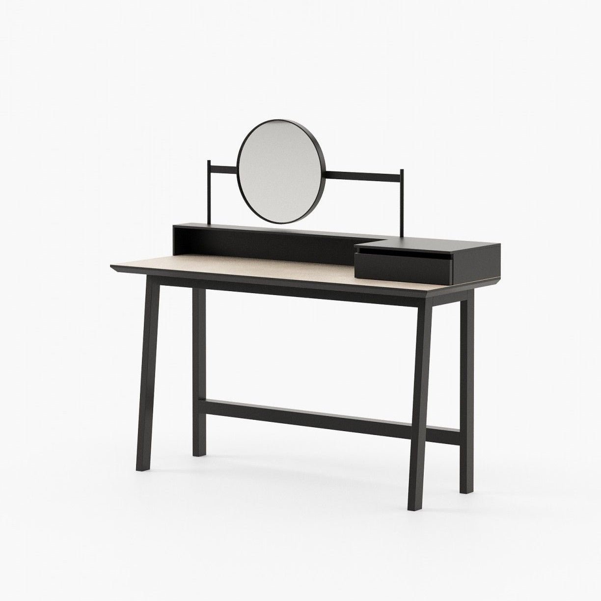 Laskasas MORETON Dressing Table Black Lacquer Matte - Araco Interiors